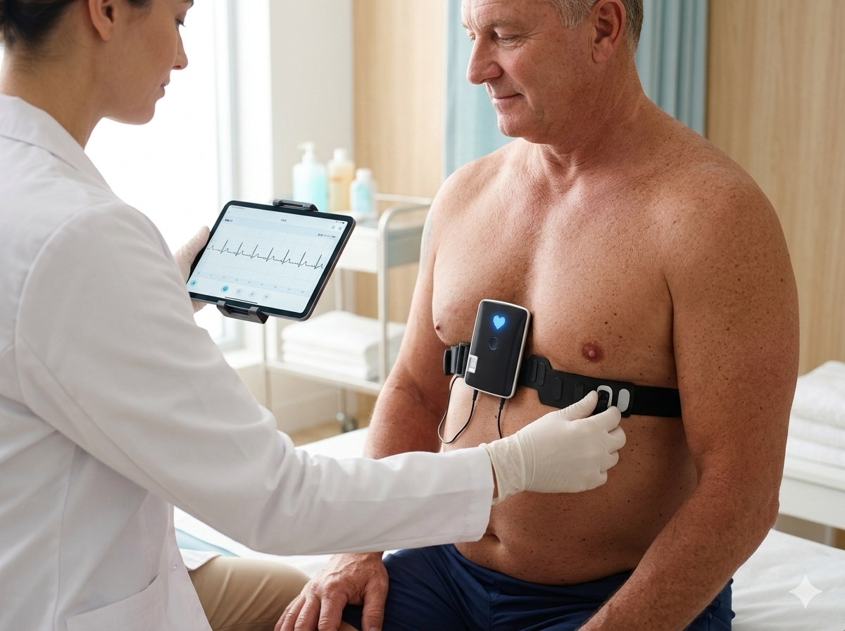 SmartHeart portable 12-lead EKG machine — handheld mobile ECG device for healthcare professionals at the point of care